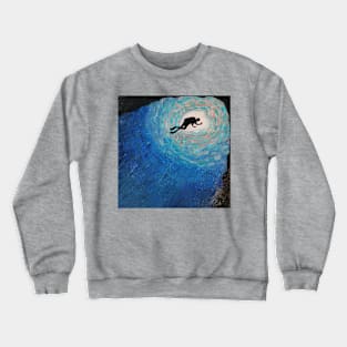 Diver Headed Towards The Ocean Surface Crewneck Sweatshirt